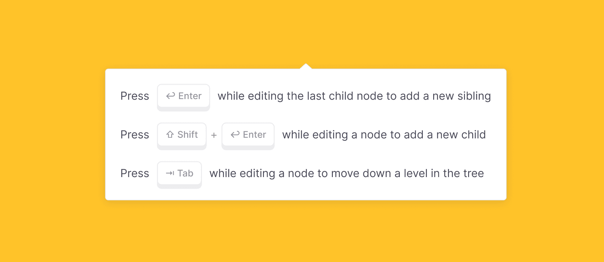 tree testing shortcut
