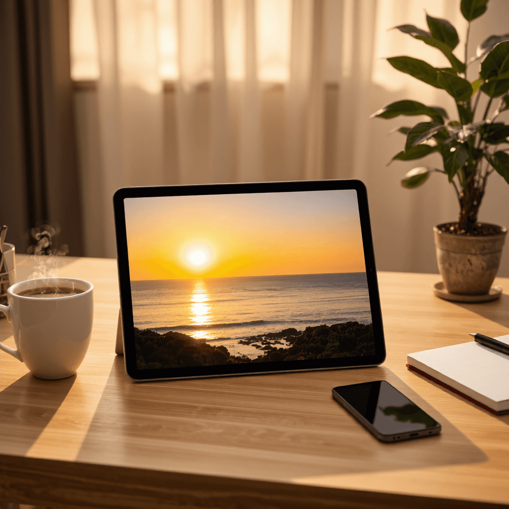 product photography of tablet