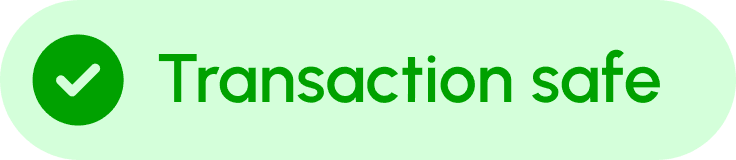 Transaction marked safe