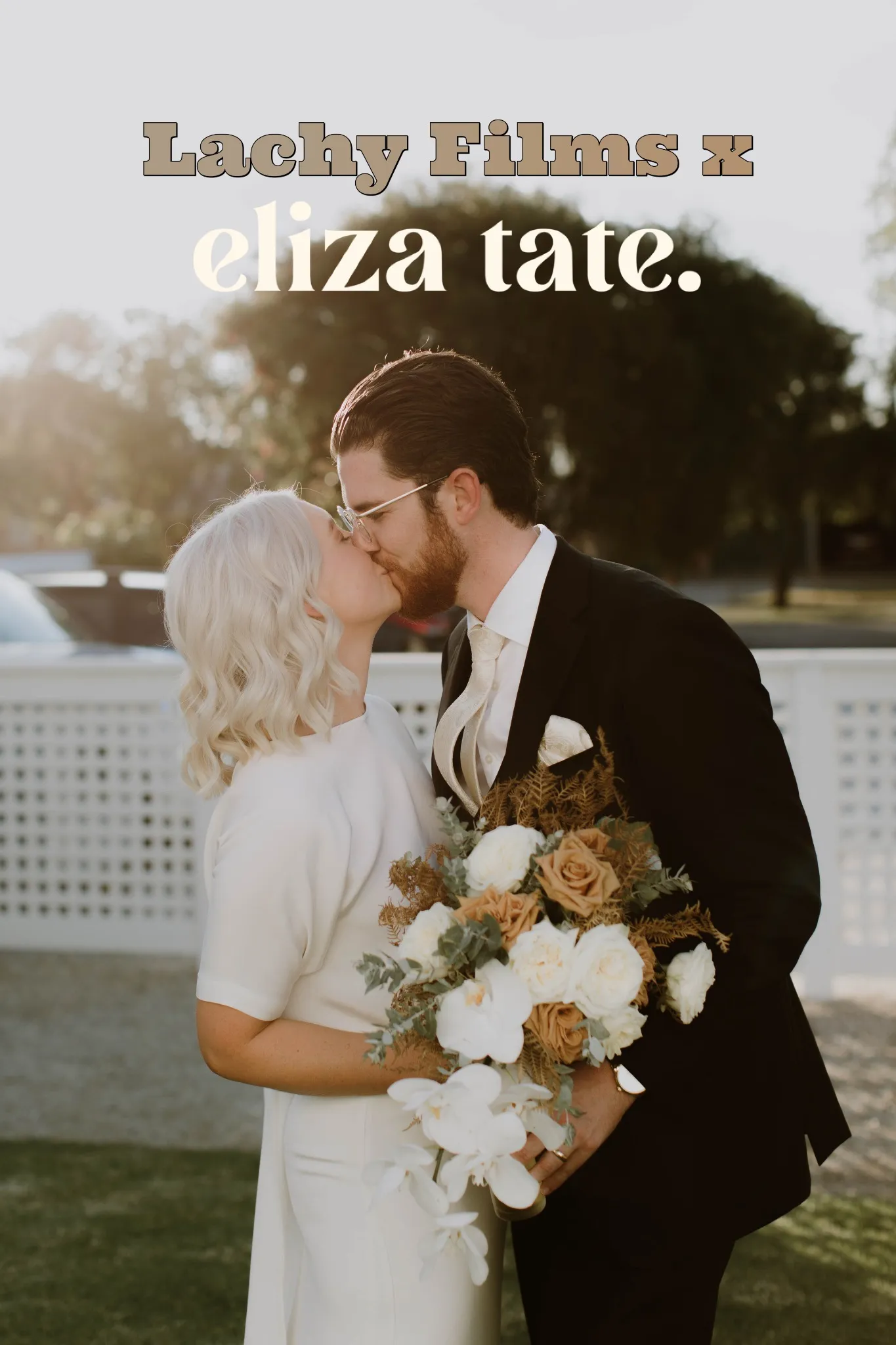 Promo banner for eliza Tate photography with couple kissing