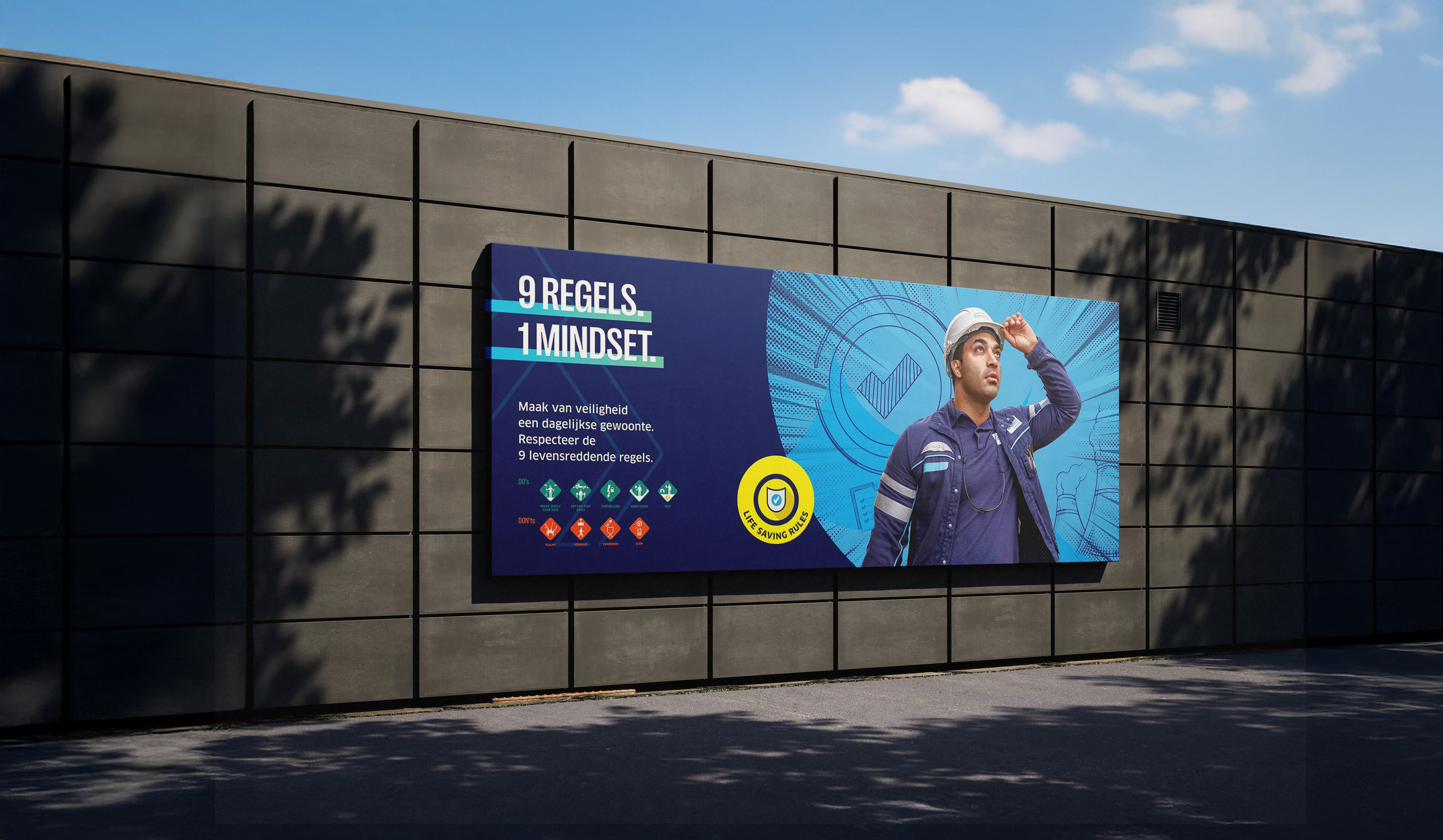 Image of the safety campaign for Doel Nuclear Plant