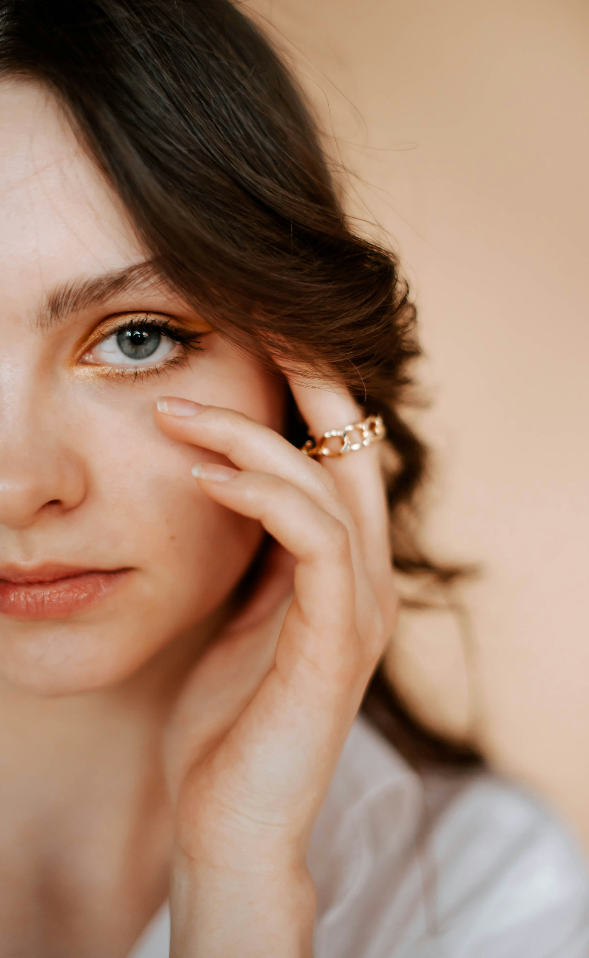 An editorial image of a woman