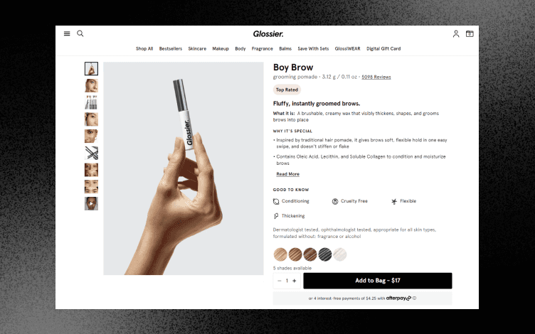 A product image on a beauty website.