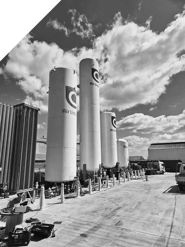 Big Air Liquide tanks at their facility