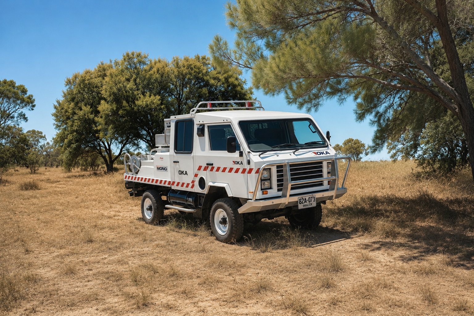 OKA emergency flatbed in field