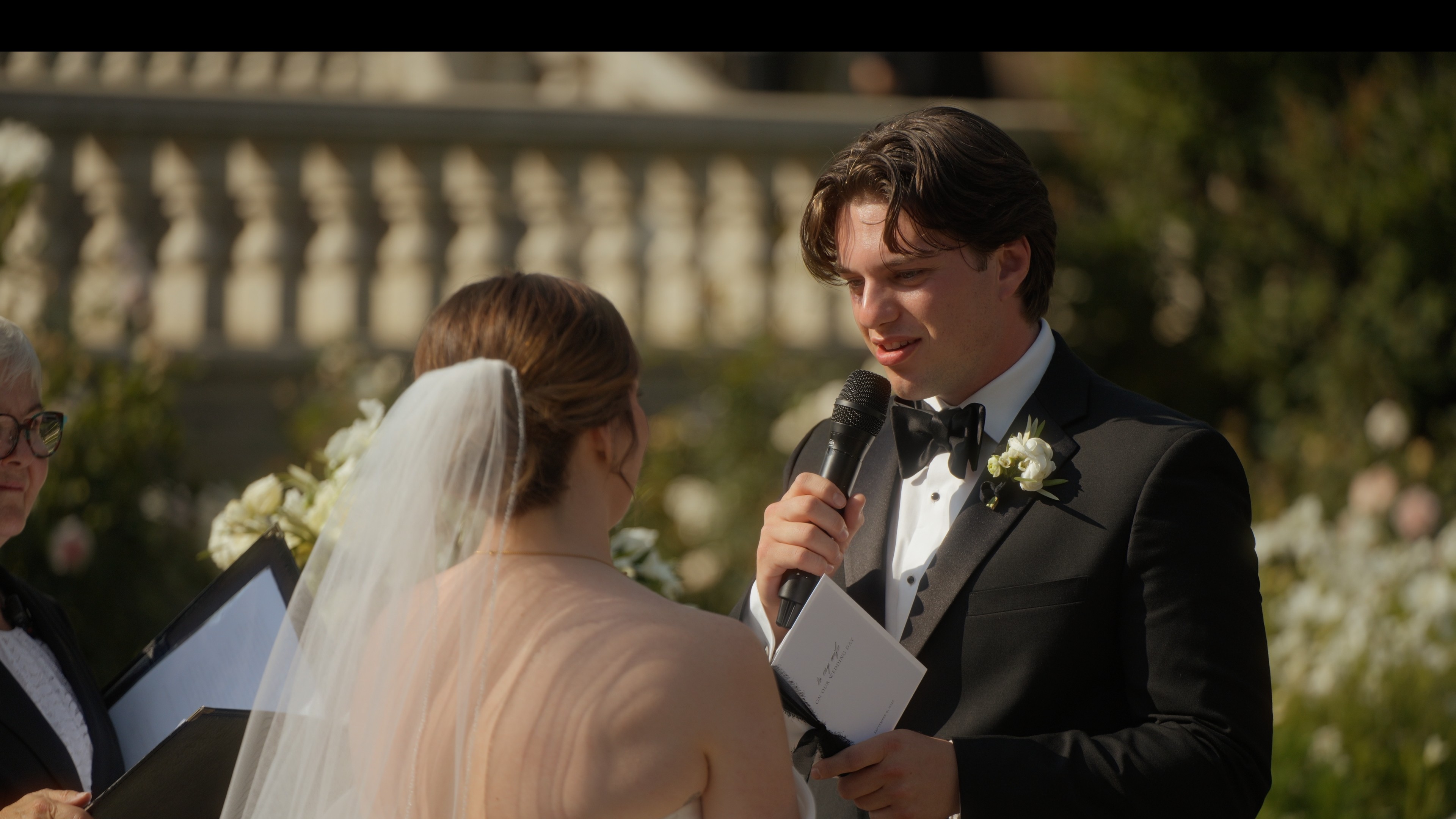 bride holding flower bouquet