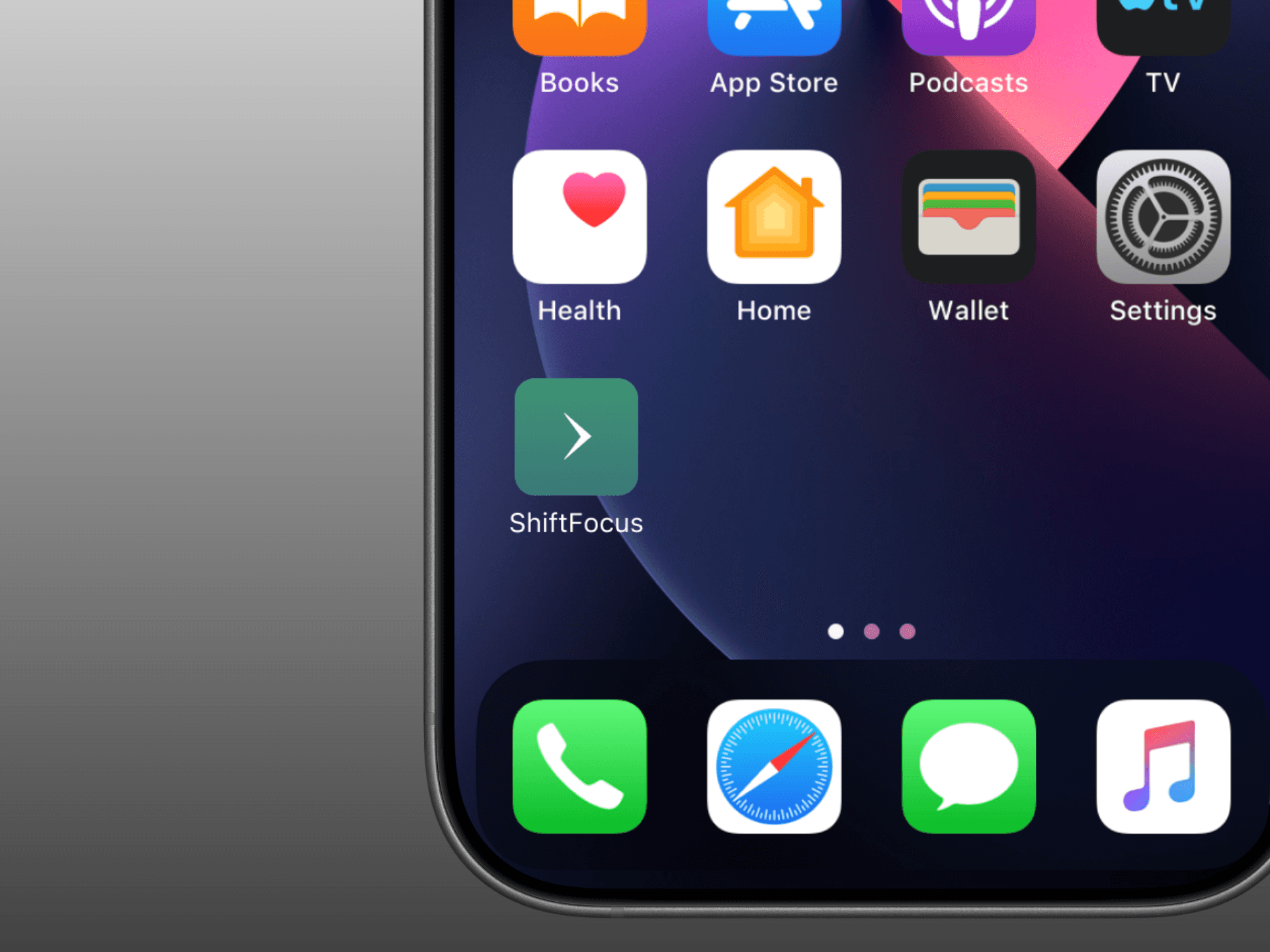 Mobile app with task screen