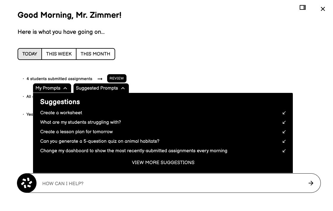 A screenshot of the final design in its intiail state that has gradebook categories on the left, and on the right has a dropdown that is selected to individual students showing a list of all students, a start date and time, a due date and time, and number of attempts