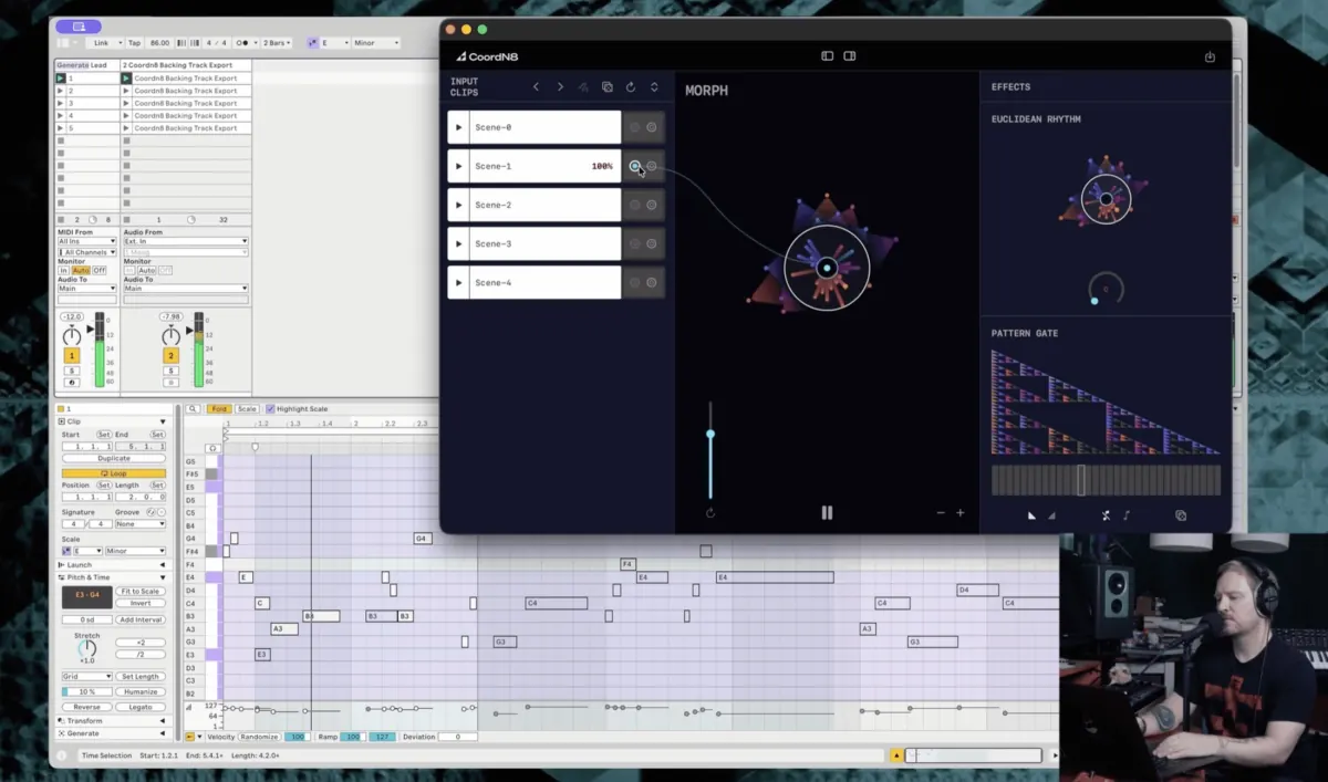 A wide view of a CoordN8 musical landscape