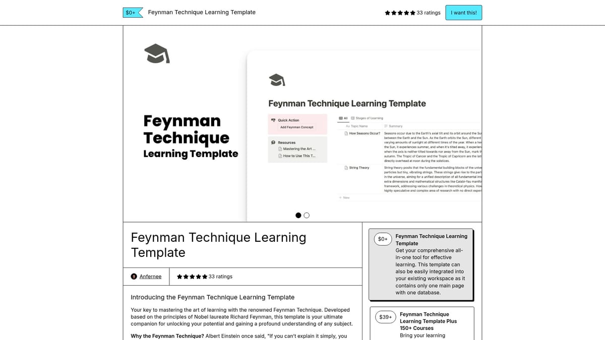 Top 10 Notion Templates for Students to Boost Productivity 2026 - Feynman Technique Learning Notion Study Template