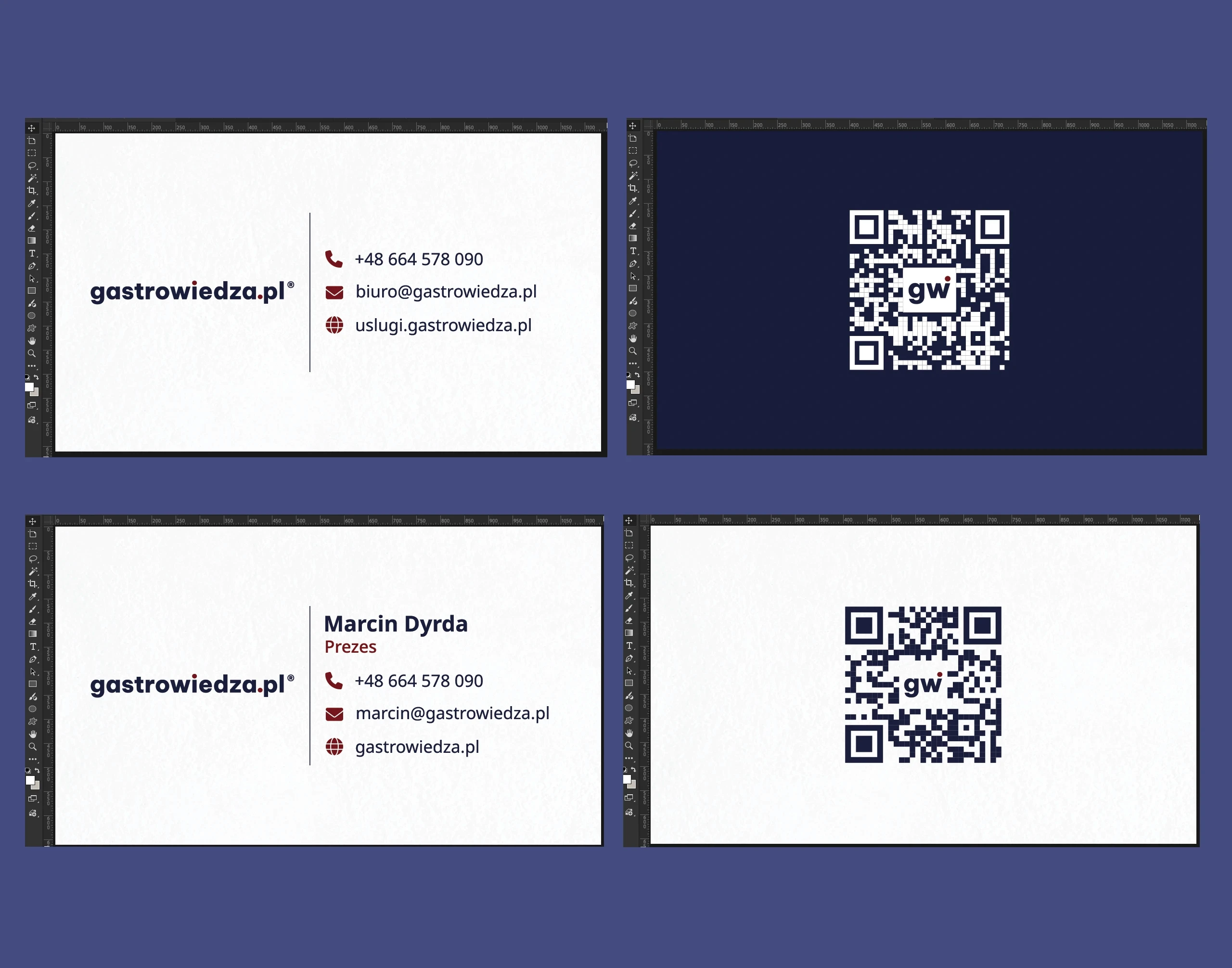 GastroWiedza Business Cards Photoshop