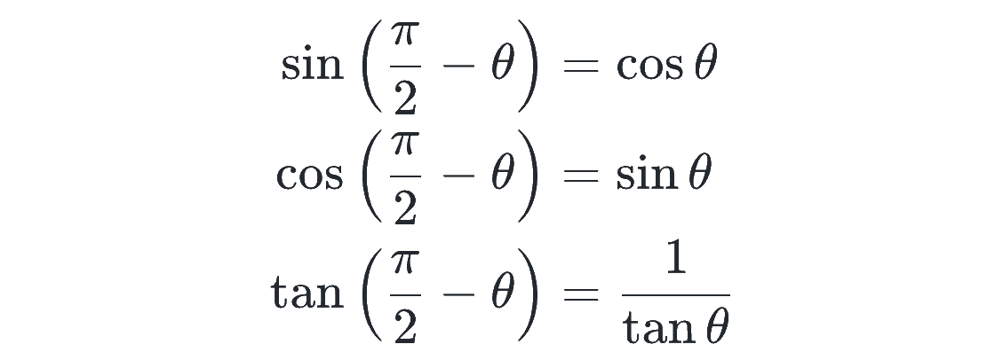 90°（π/2）関係の式 マイナスバージョン