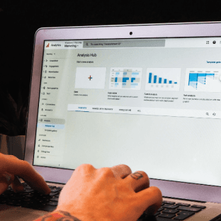 Analysing data on laptop