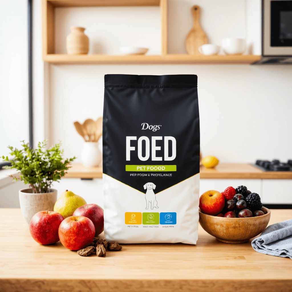 product photography of dog food