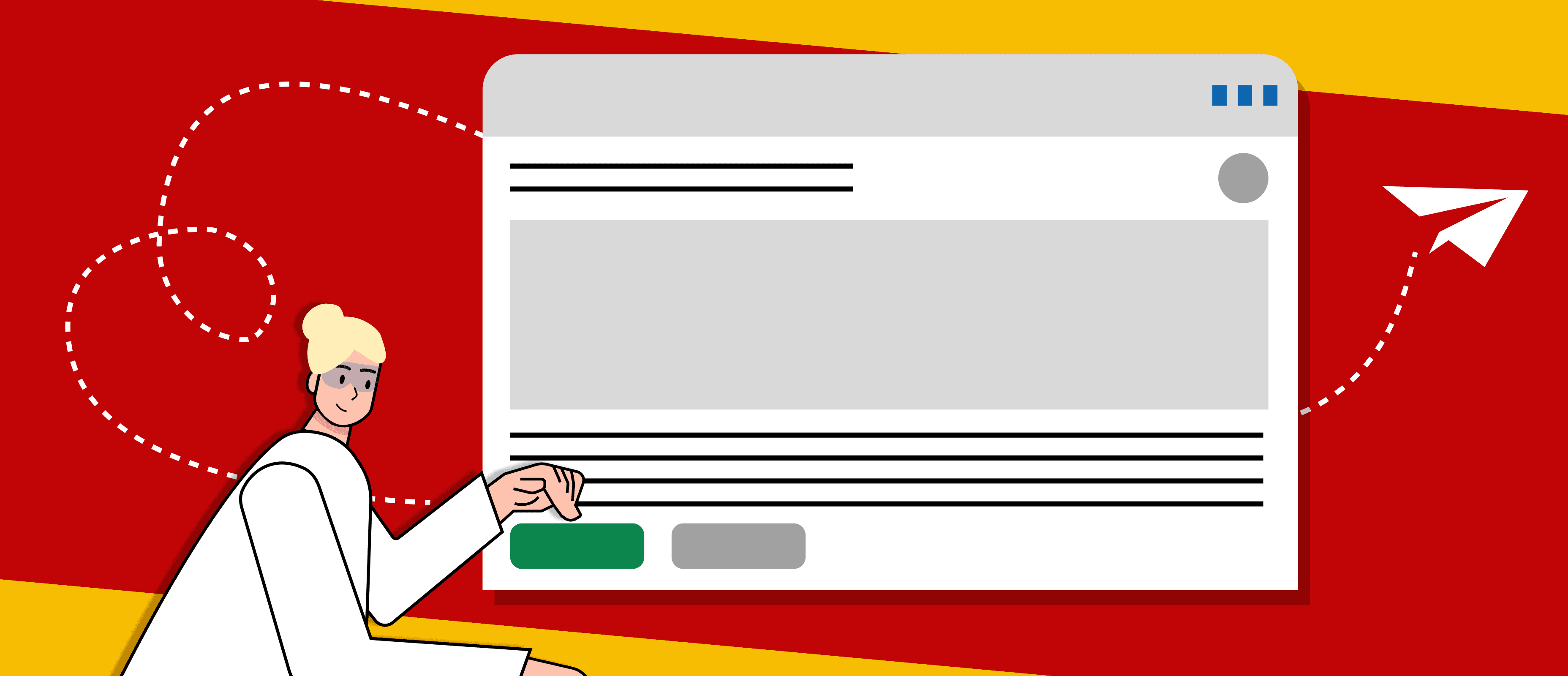 Illustration representing a B2B email marketing service, focused on structured communication and campaign execution.