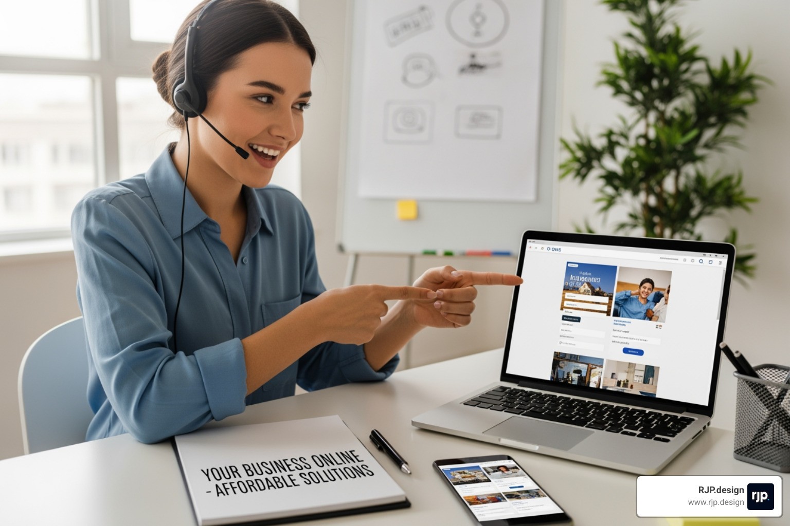 a graph showing increasing mobile traffic and sales after a website redesign - affordable mobile website designer