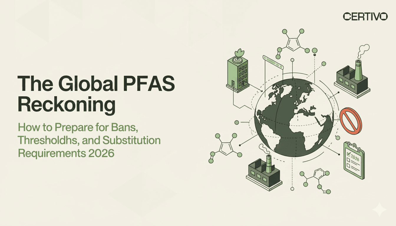 The Global PFAS Reckoning: How to Prepare for Bans, Thresholds, and Substitution Requirements 2026