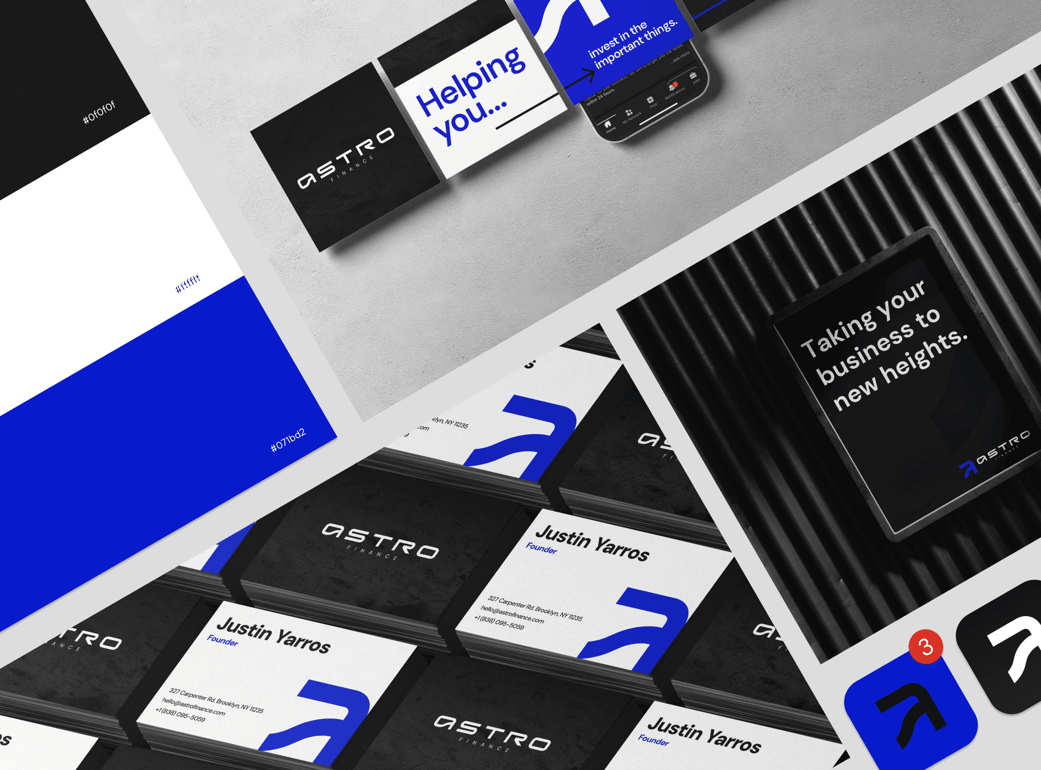 Astro Finance marketing assets collage