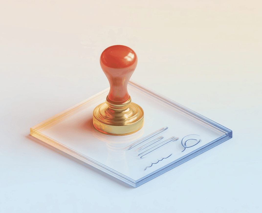 Two men discuss a project while standing at a laptop in an office.