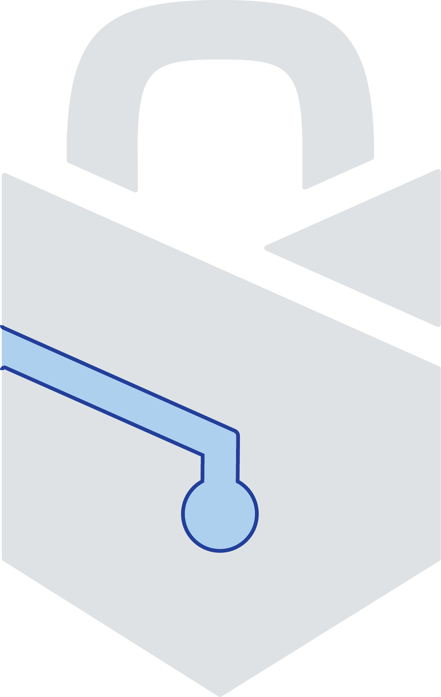 Logo Mark breakdown showing the keyhole and node within the logo mark