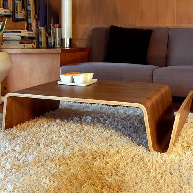 Elegant bent wood coffee table with modern appeal and high-quality craftsmanship.