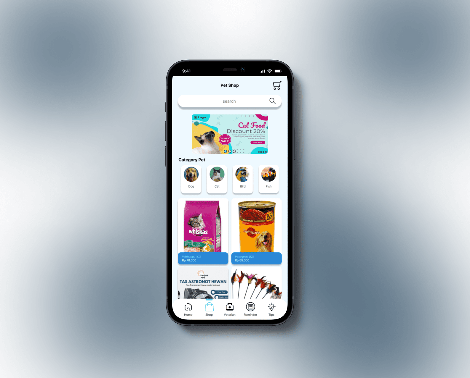 Homescreen with open bottom drawer