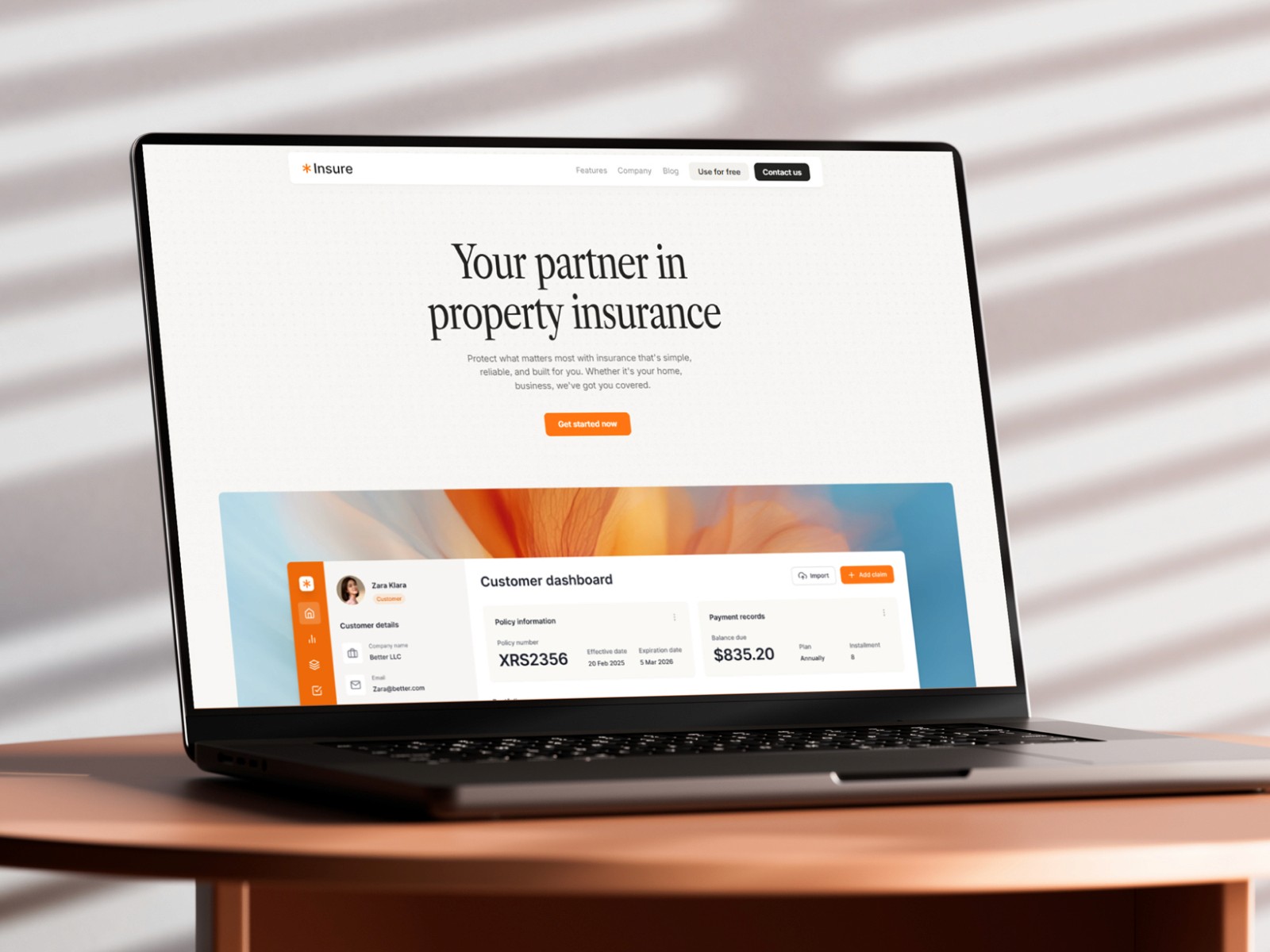 Insure — 极简专业落地页设计案例