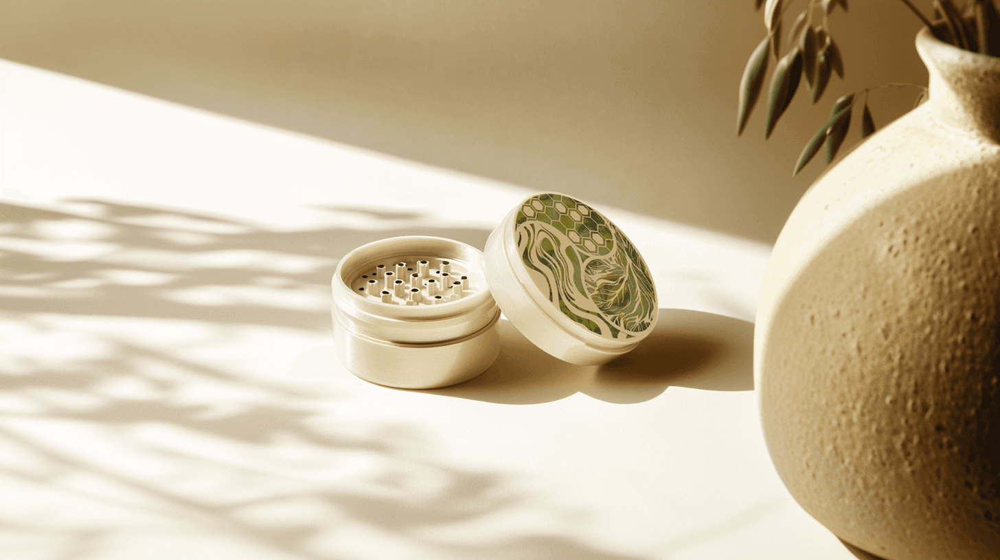 Graphic design on grinder