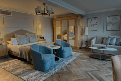 Registration booth at corporate seminar