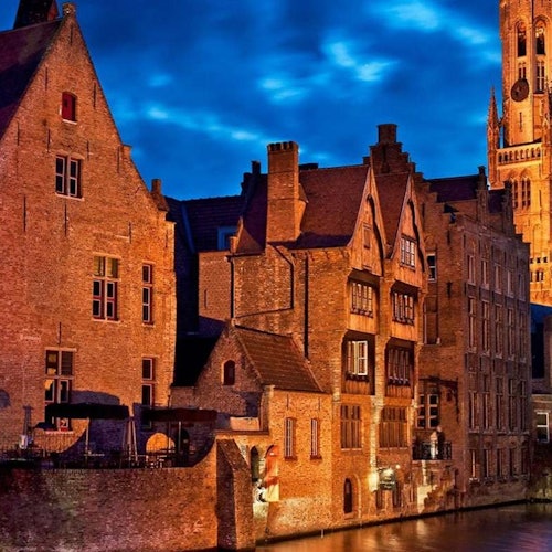 View at the Rose Head Quay - one of the most iconic places in Bruges.