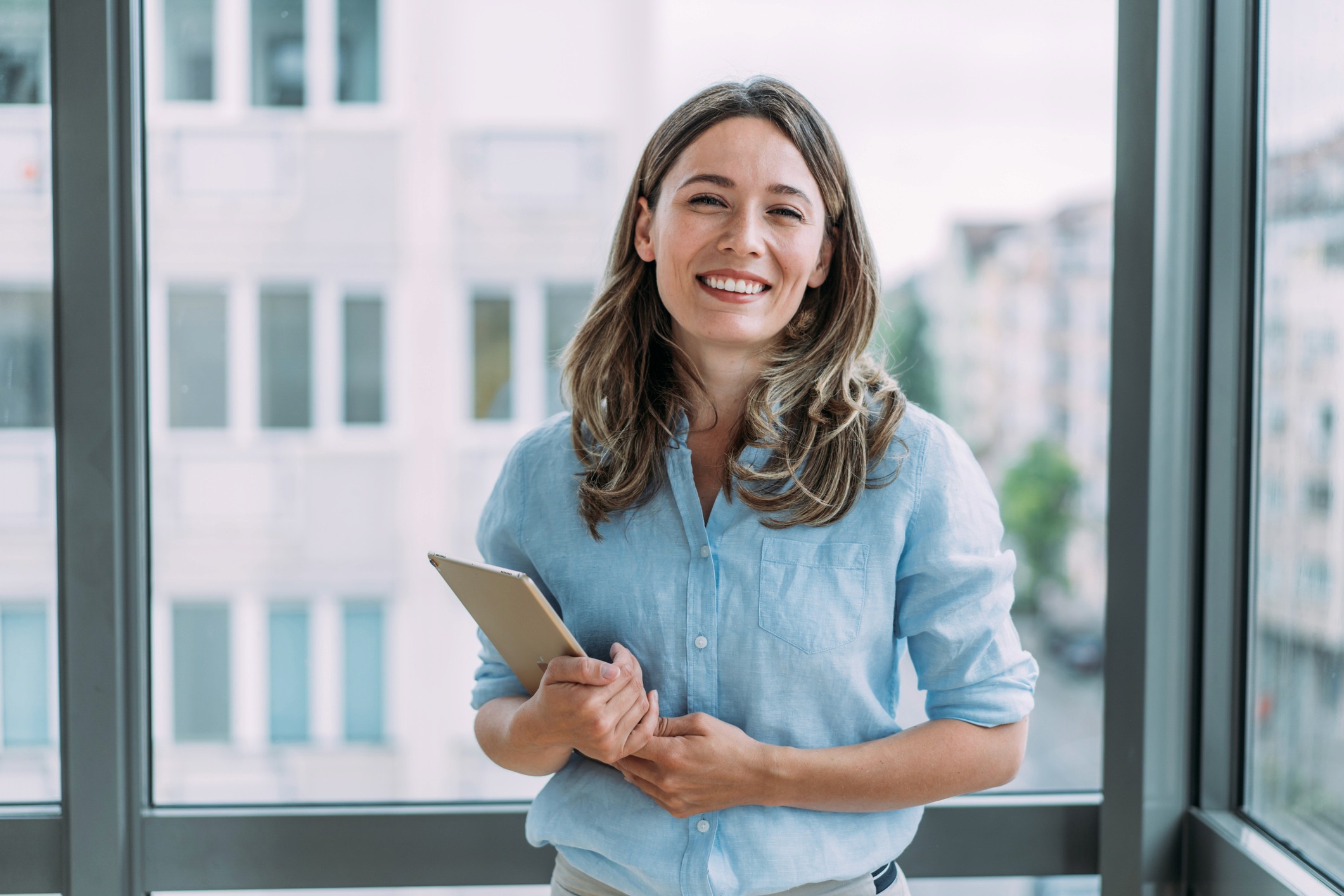 Man working with two monitors