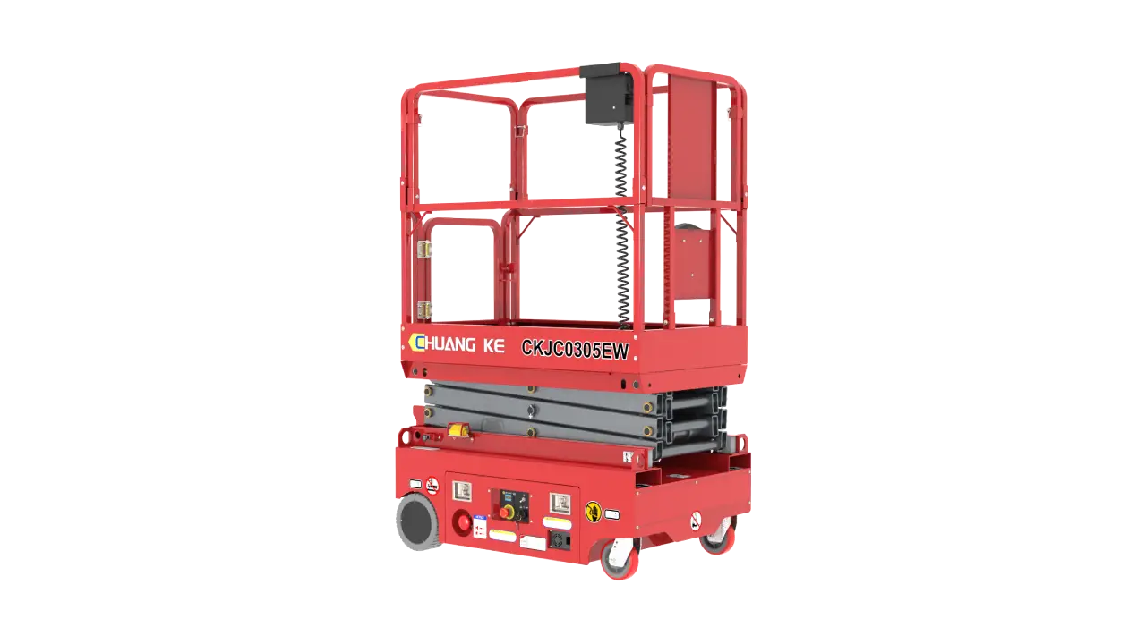 WIZPLUS SMALL ELECTRIC SCISSOR LIFT PLATFORM (UNIVERSAL WHEEL)