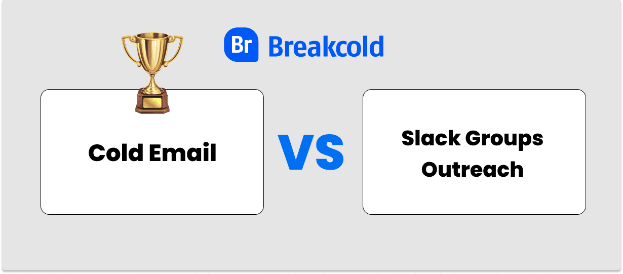 Cold Email Versus Slack Groups Outreach | Breakcold