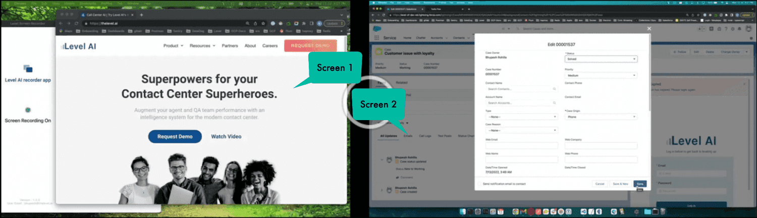 Multi Monitor Screen Recording Capability
