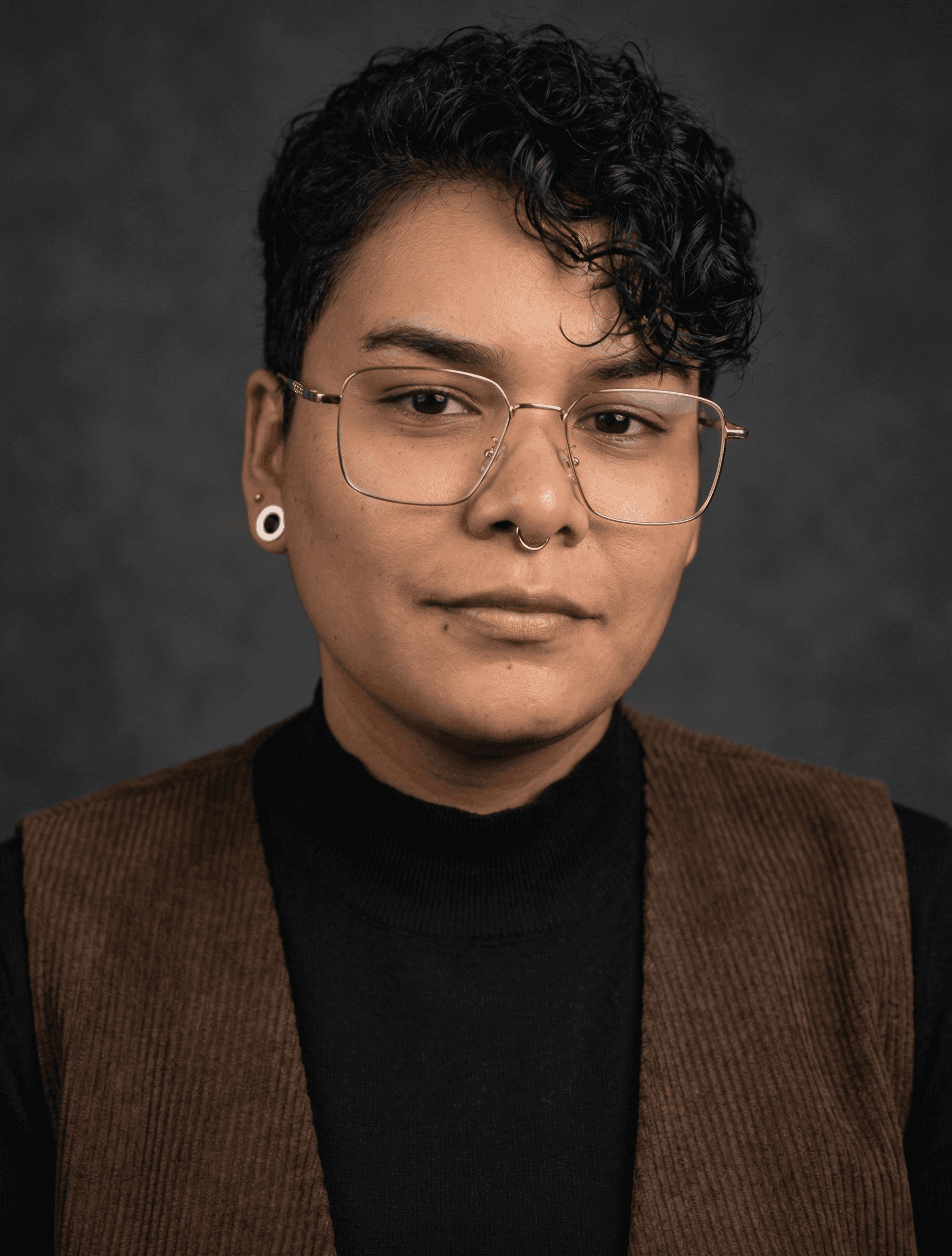Portrait of portfolio creator – front view