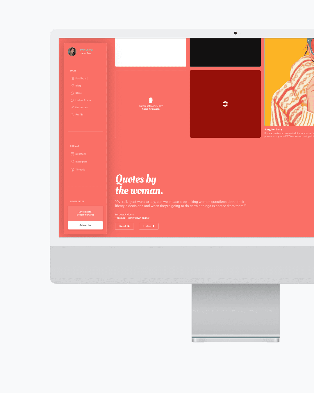 Mobile mockup of The Kudo Studio minimalist website design, showcasing clean typography and a no-code web design layout.