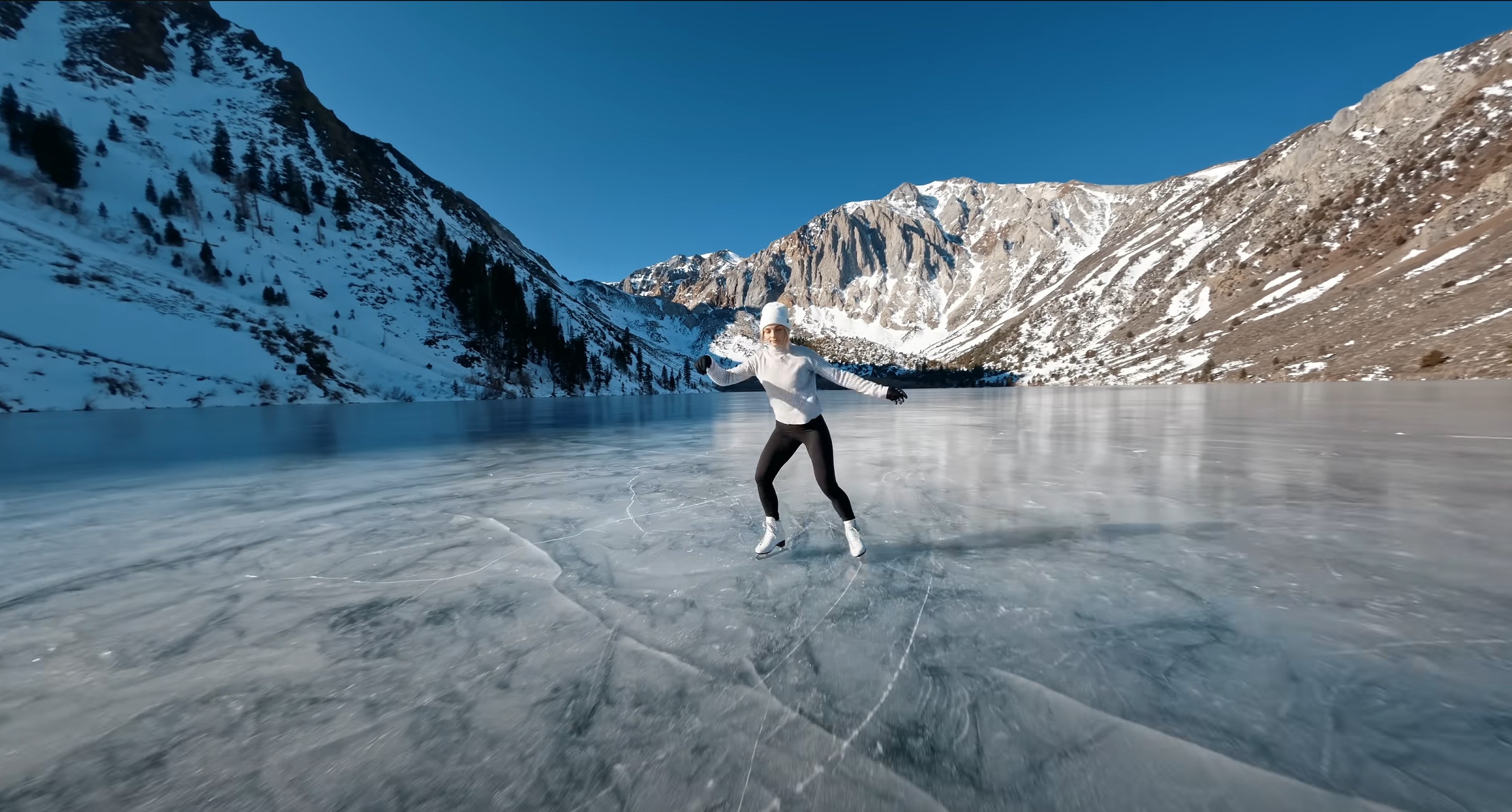 Portrait of woman waring headphones and enjoying music