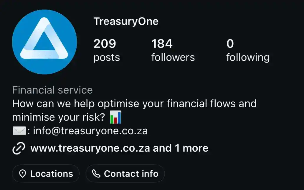 TreasuryONE Social Feed