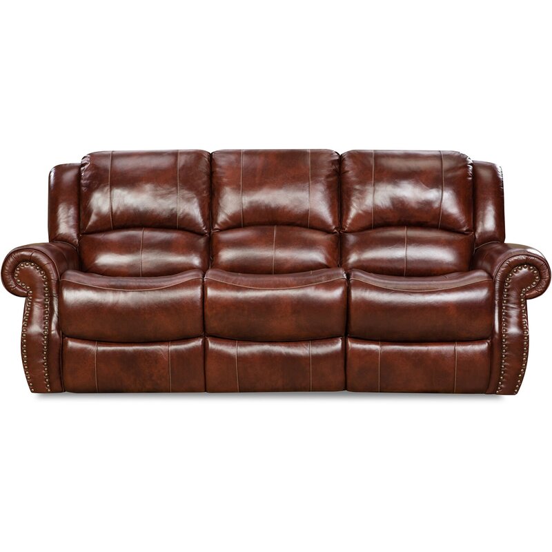 Lekendra 93-inch leather reclining sofa, featuring smooth reclining mechanisms and luxurious leather upholstery.