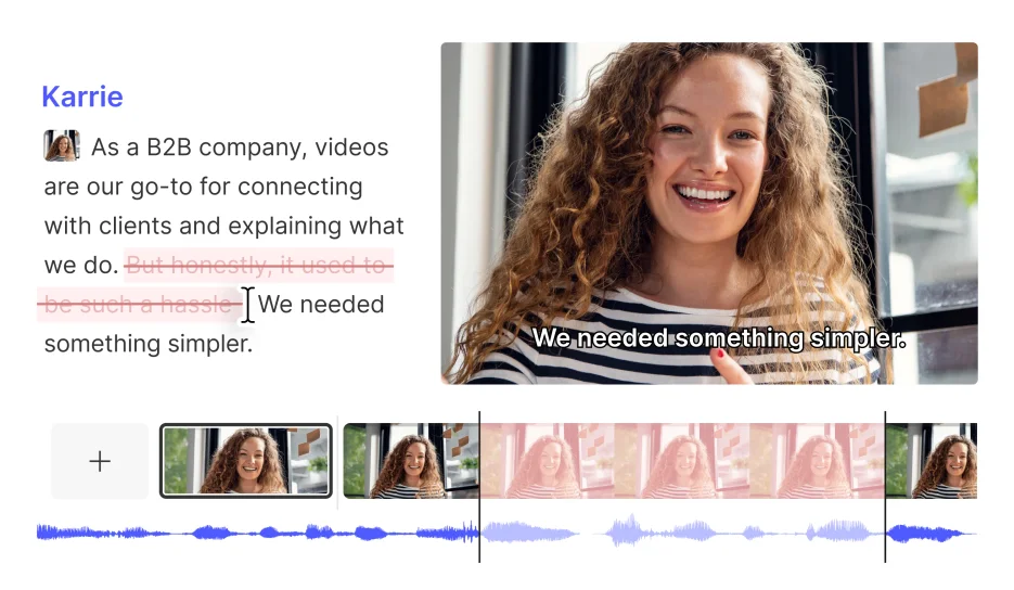 Descript Transciption Editor