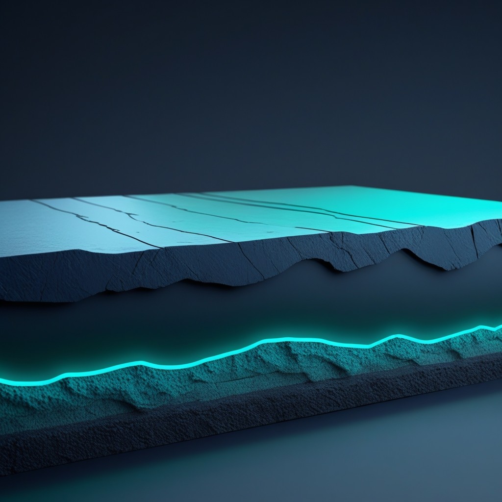 Abstract cross-section of geological strata/layers