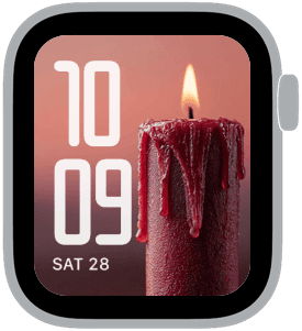 Plum Noel Apple Watch face preview 4 featuring christmas and winter.