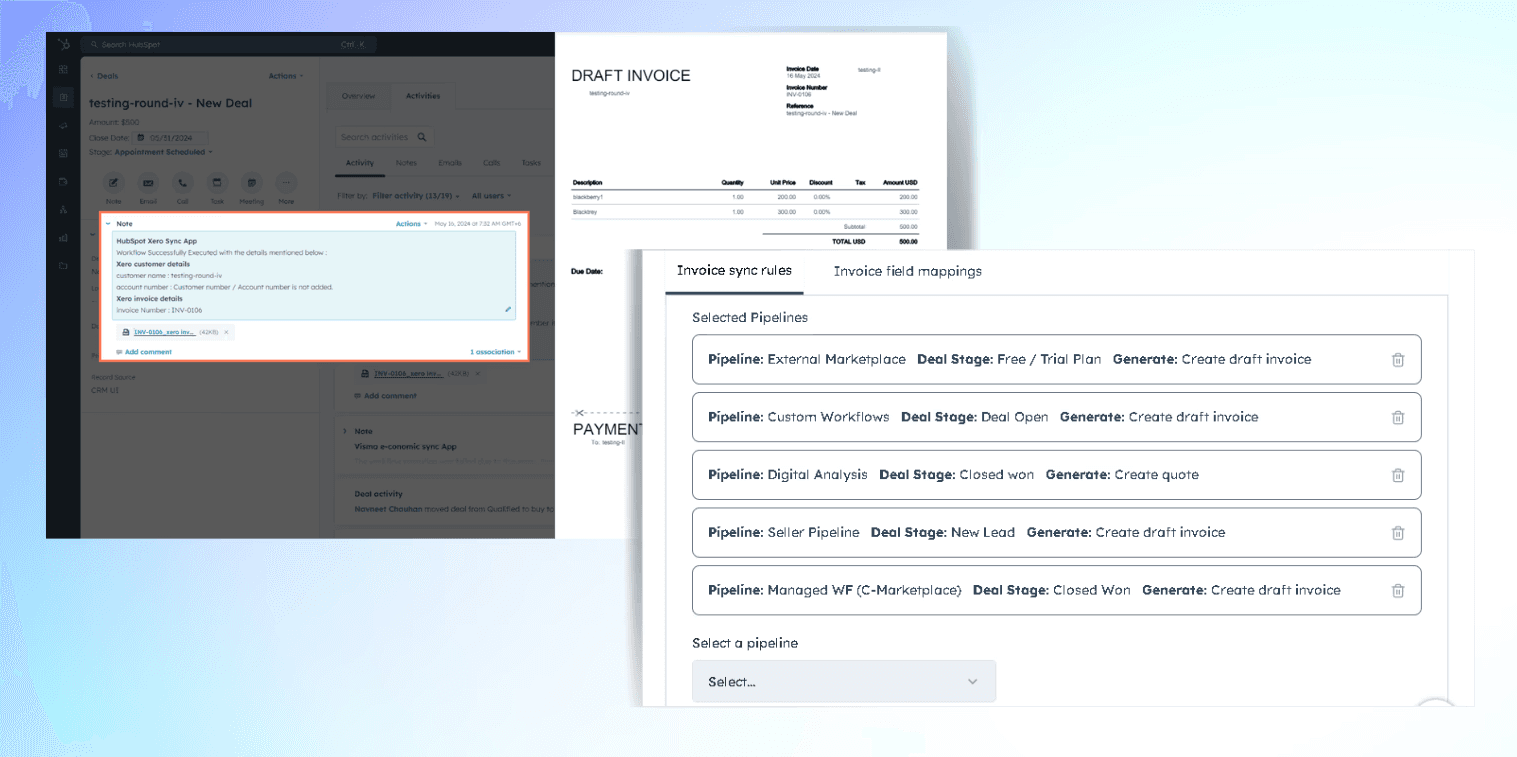 Hubspot xero