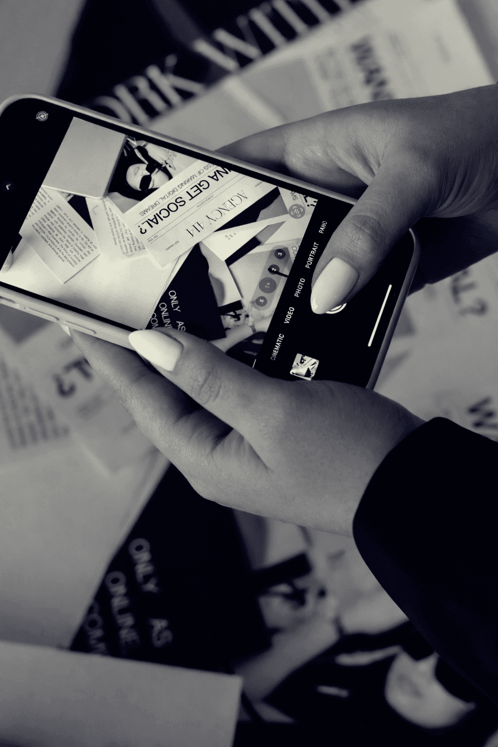 a blurry photo of a person standing in front of a wall