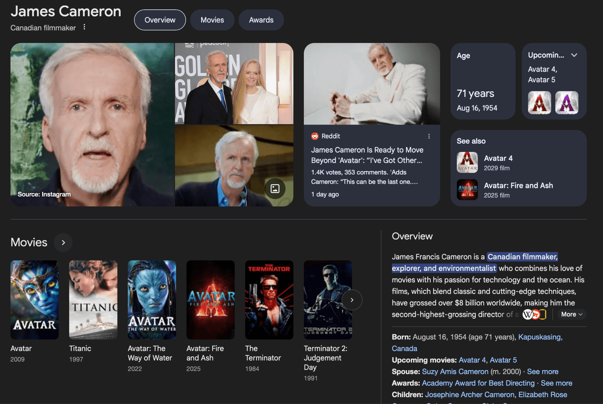 This is the final evolution of a Google Knowledge Panel