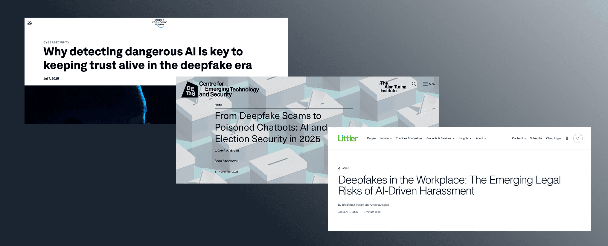 Article headlines about dangers of AI