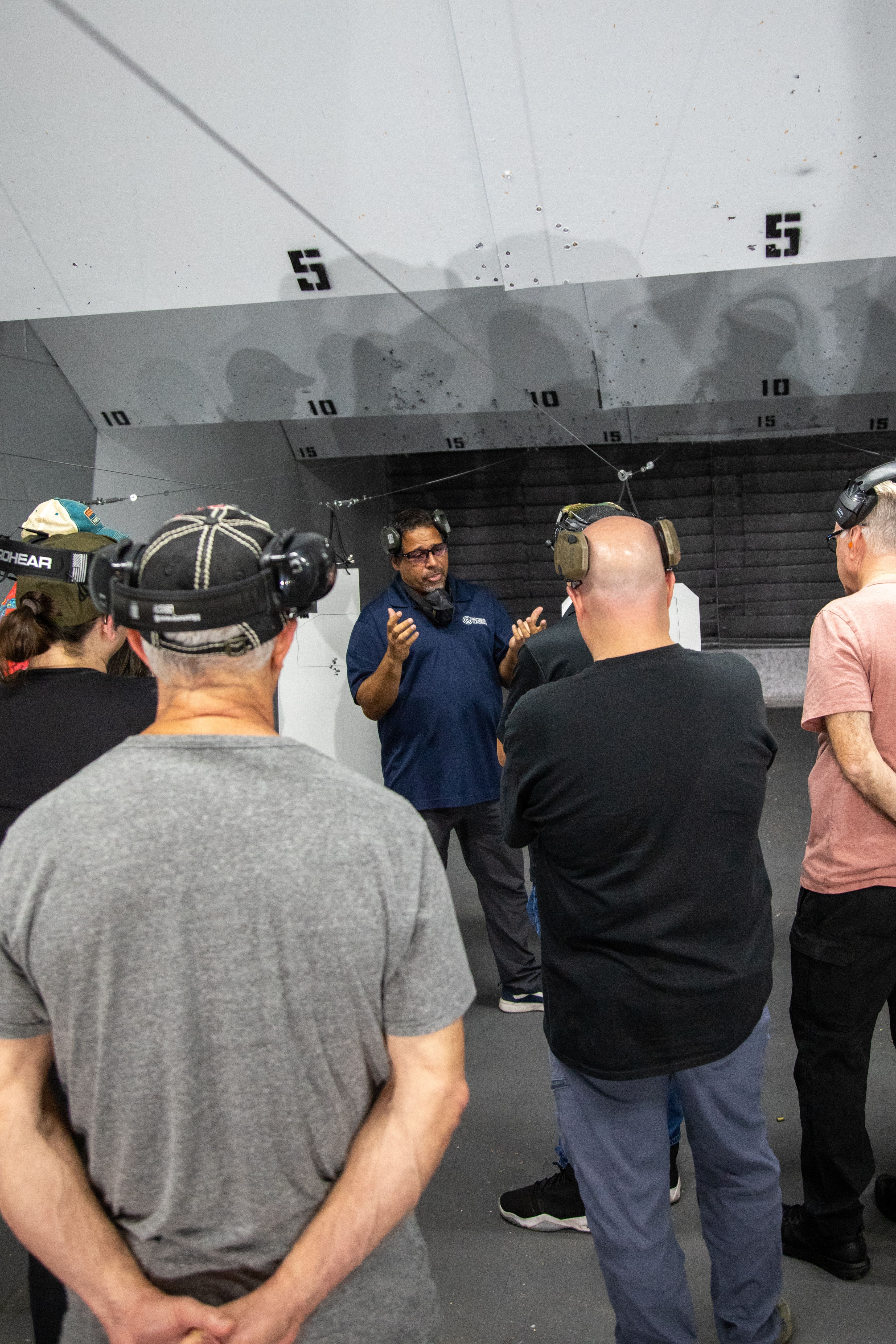 Coach explaining something to an athlete