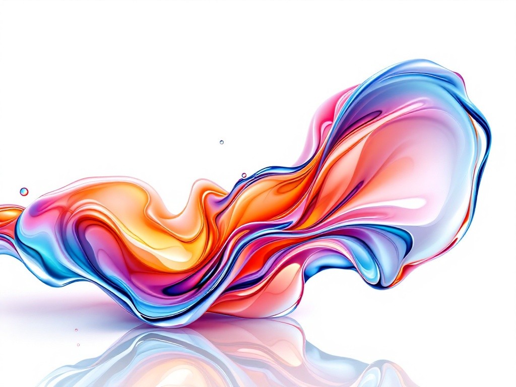 Abstract colorful liquid splash