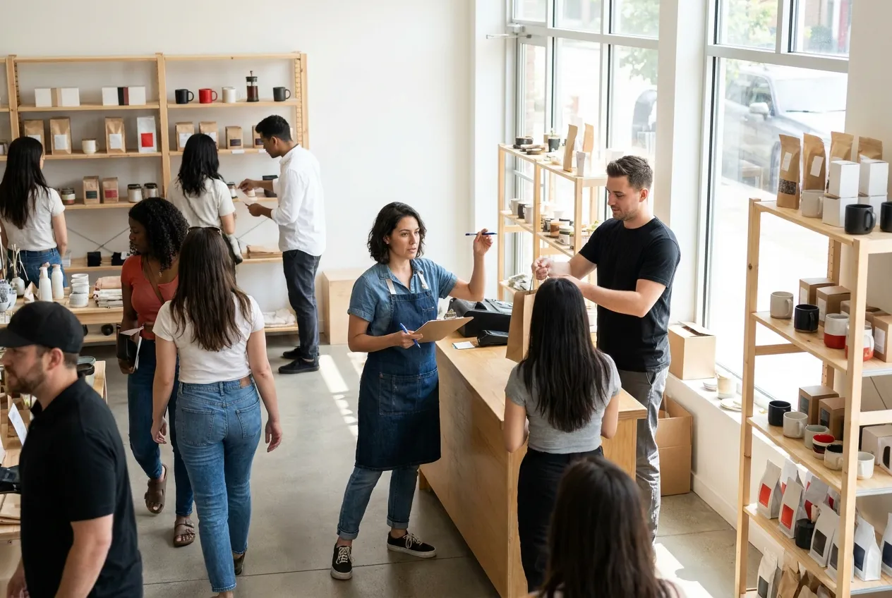 RockN' Socials office meeting at a Digital Marketing Agency workspace.