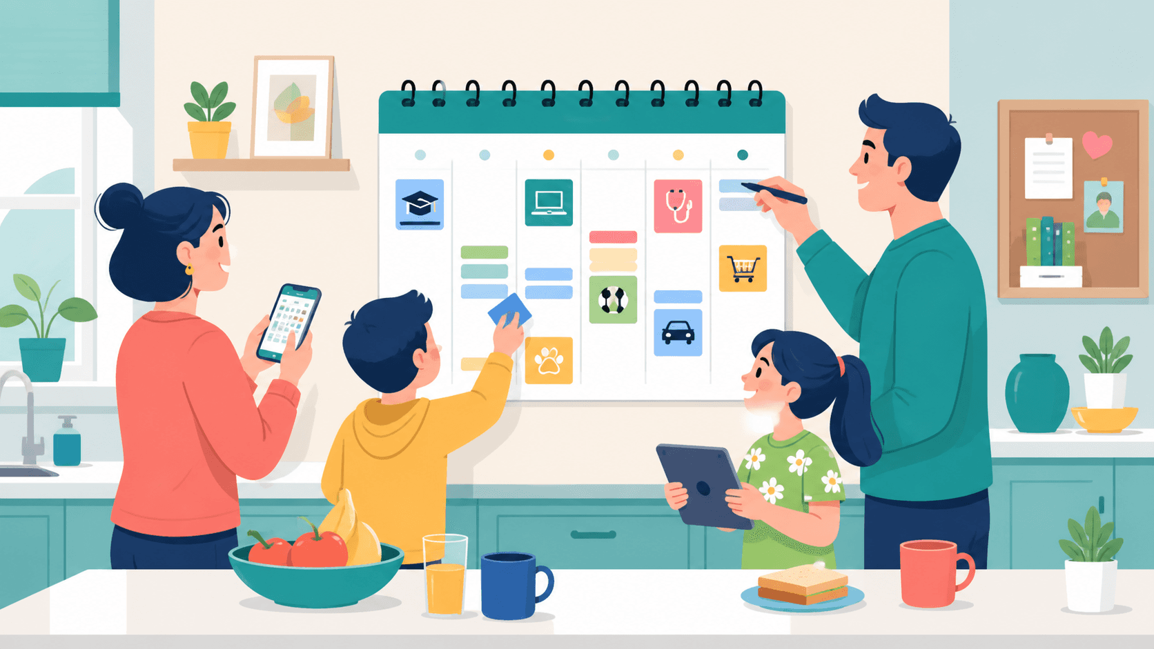 Best Family Calendar Apps for Coordinated Scheduling editorial illustration